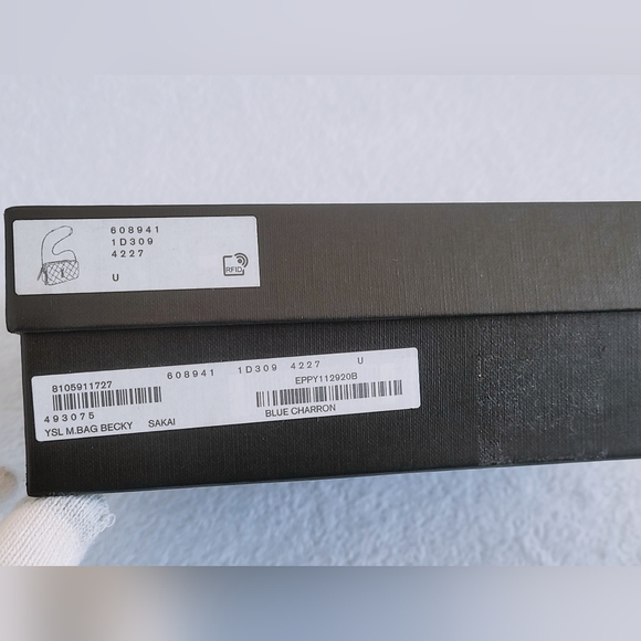 Authentic Saint Laurent Paris Patterned Jacquard Wool Silk Scarf Shawl - Picture 14 of 16